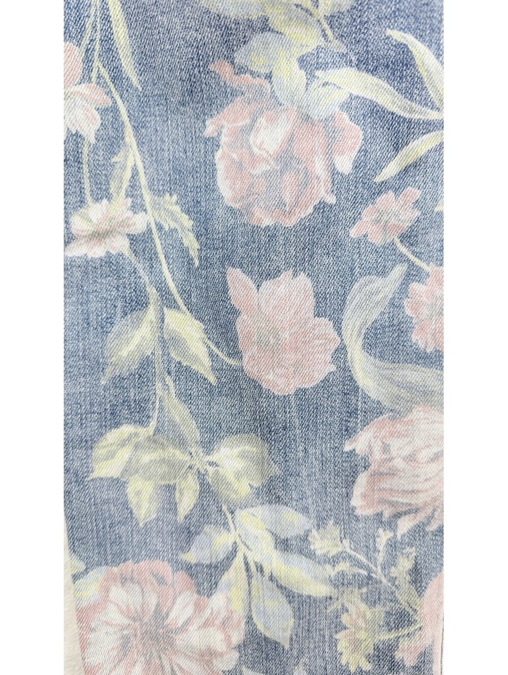 Seven 7 Cropped Jeans 6 Womens Light Blue Floral Print Starlette Crop New